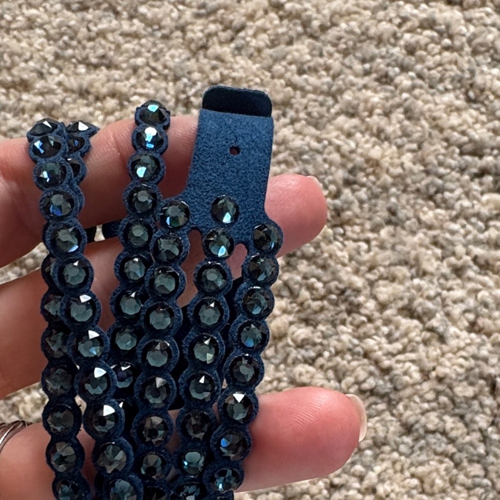 Swarovski Dark Blue Crystal Multi-Row Bracelet